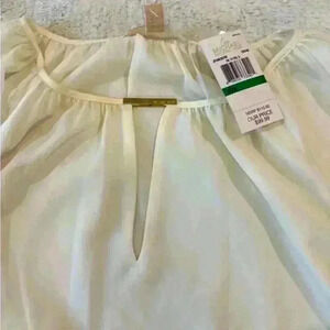 Michael Kors cream blouse size large
